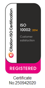 ISO 10002-2014 Certificate